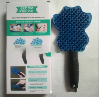 

Popular pet brush, massage, comb, dog and cat hair remover, cleaning brush, bathing brush, handsome and fashionable three in one