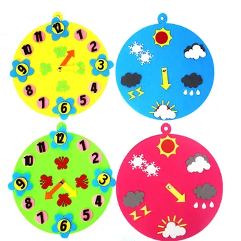 

Children weather forecast meteorological clock time kindergarten montessori educational toys для детей dla dzieci toy for kids