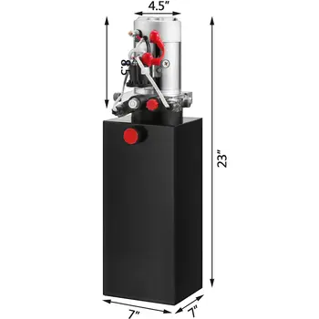 

10 Quart 12V Power Single Acting Hydraulic Pump Dump Trailer Unit Unit Pack