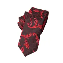 6.5cm Fashion Jacquard Mens Ties Wedding Banquet Polyester Necktie Business Formal Wear Shirt Men Accessories Black Red Brown