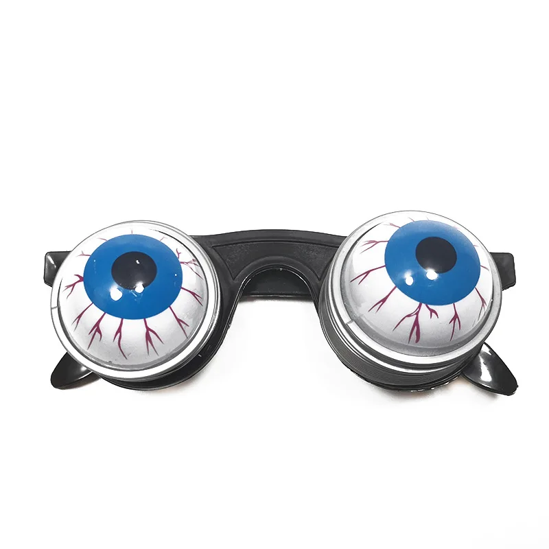 

Halloween Party Costume Props Spring Glasses Cross-border Eye-popping Trick Whole-person Glasses Toys