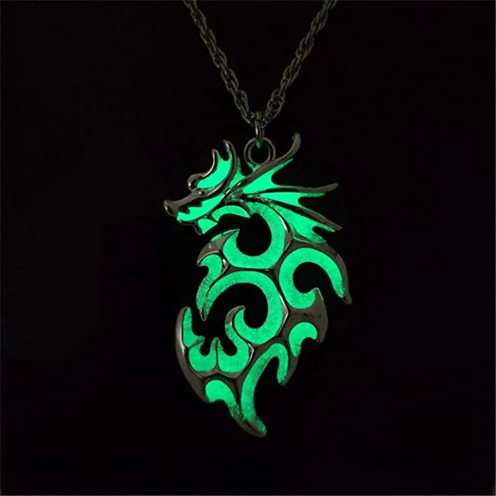 Glow Dragon Necklace, Glowing Crystal, Glow In The Dark Jewelry, Sci Fi  Jewelry, Unique Geek Gift For Dragon Lover Jewelry - Necklace - AliExpress