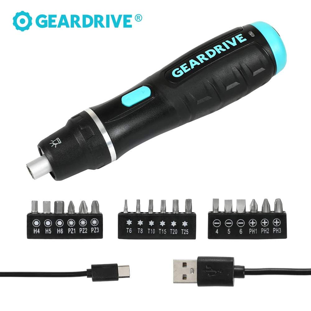  WORKPRO 3,6 V 19 в 1 Электрический мини отвертка с битами мини Портативный USB Перезаряжаемые крутящий момент отвертка 