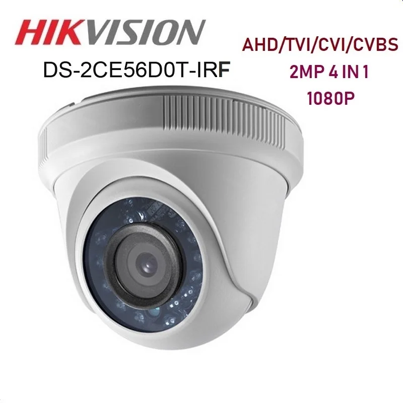 Hikvision, английская версия, 4 в 1, переключаемая DS-2CE56D0T-IRF, HD1080P, CCTV, камера безопасности, IR, 20 м, 2MP, камера ночного видения для помещений