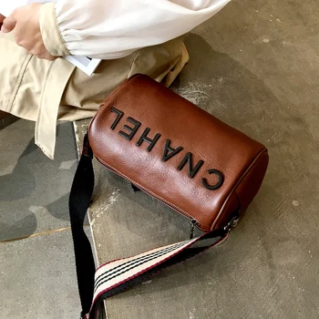 

Fashion Real Leather Women's Handbag New Cylinder Shoulder Messenger Bag Luxury Design Ladies Tote Bag Wallet Travel Bag