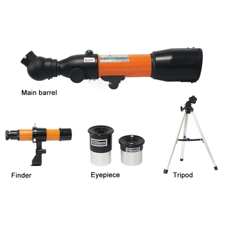 Children's High Quality Monocular  Astronomical Telescope With Tripod 50mm Refractor Professional Outdoor HD Moon Watching Gift