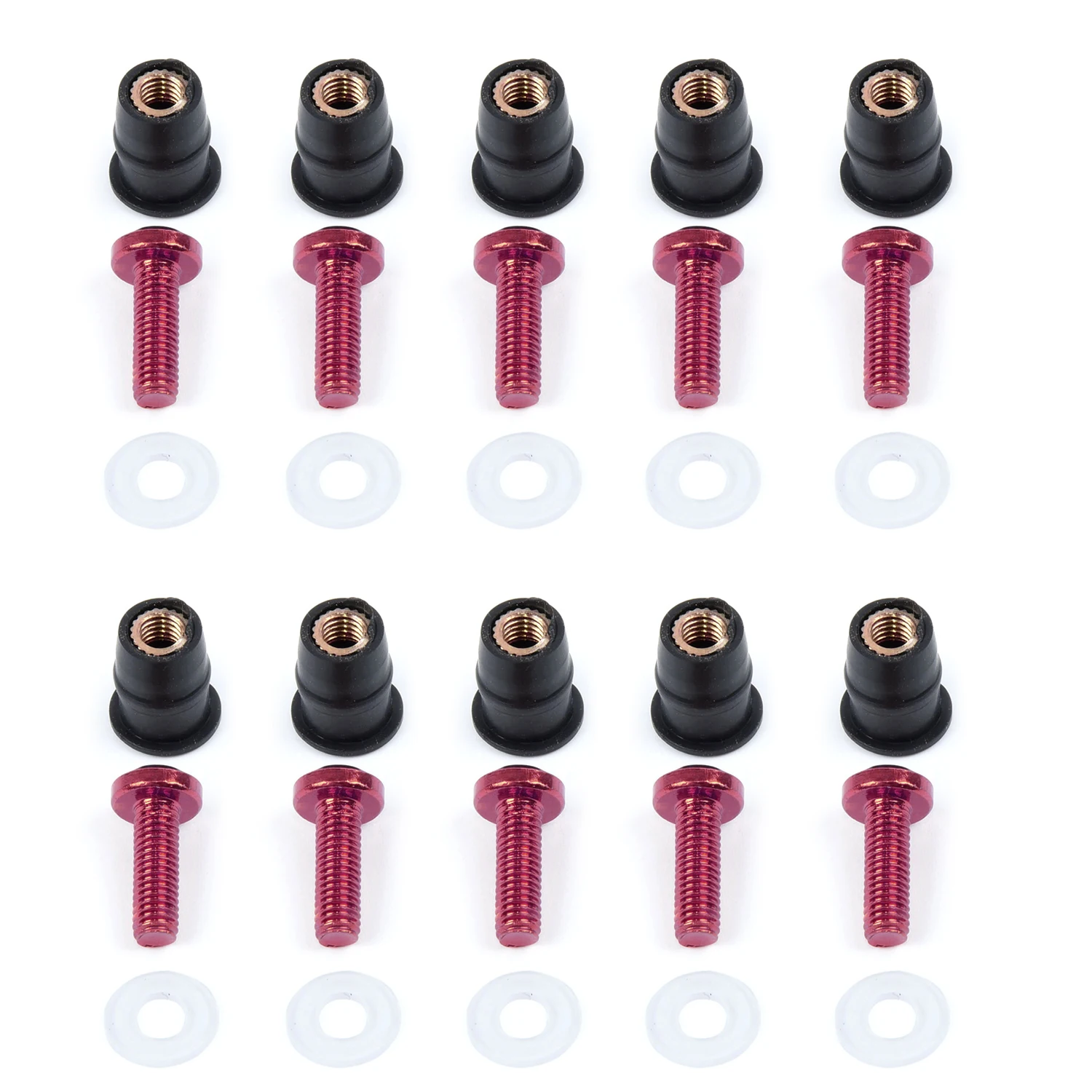 10 шт. M5x15mm мотоциклетные винты гайка болты ветровые стекла ветрового стекла для Honda запчасти