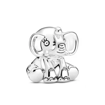 

Autumn 925 sterling silver Animals Ellie the Elephant Charm PendantFits original Bracelets Necklace Making Fashion DIY Jewelry