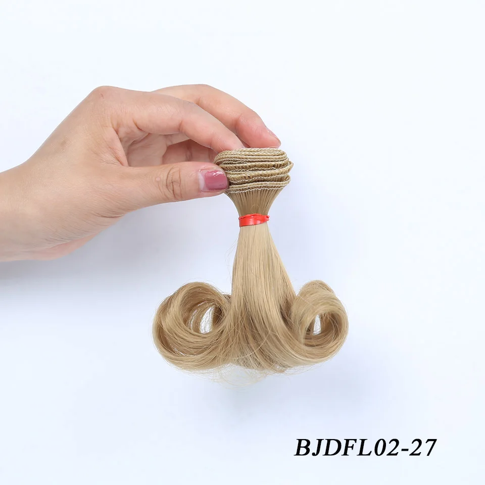 Bybrana 1 шт. 15 см* 100 см кукла BJD парики DIY синтетические волокна вьющиеся волосы для кукол