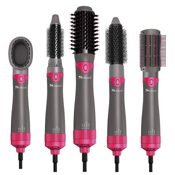 

5 In1 Multifunctional Negative Ion Hair Straightener Brush Hair Blow Dryer Brush One Step Hair Styling S1