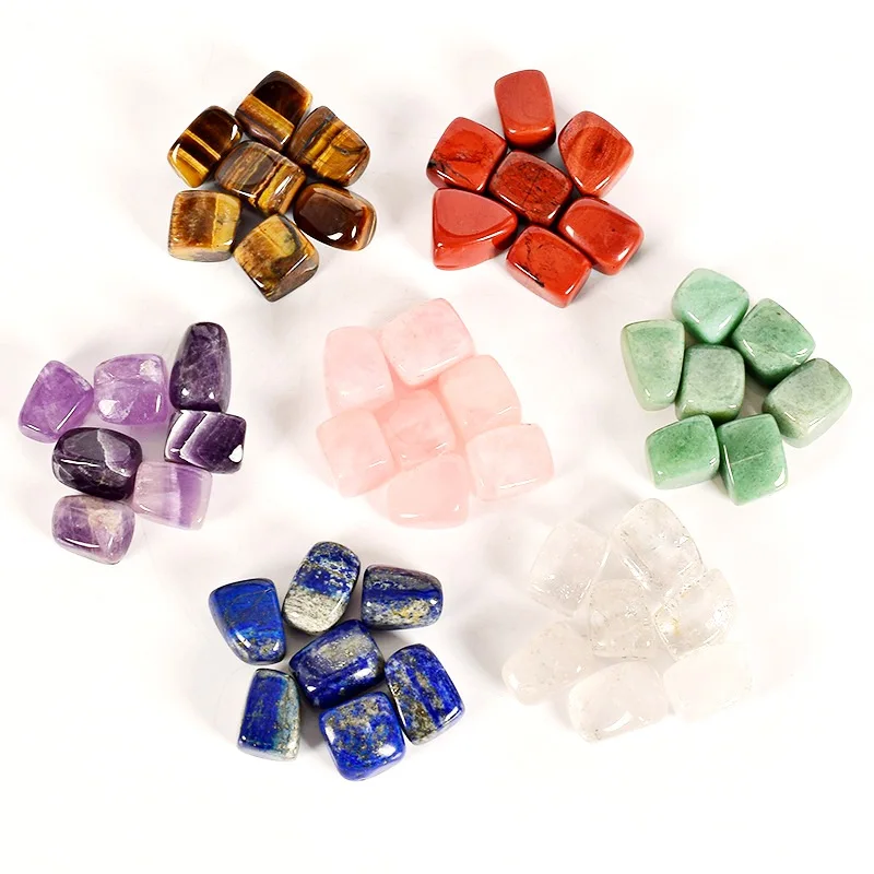 

Natural 7 colors mixed Crystal Healing Tumbled Stones Beautiful Chakra Craft Stones Home Party Decorations Home Decor