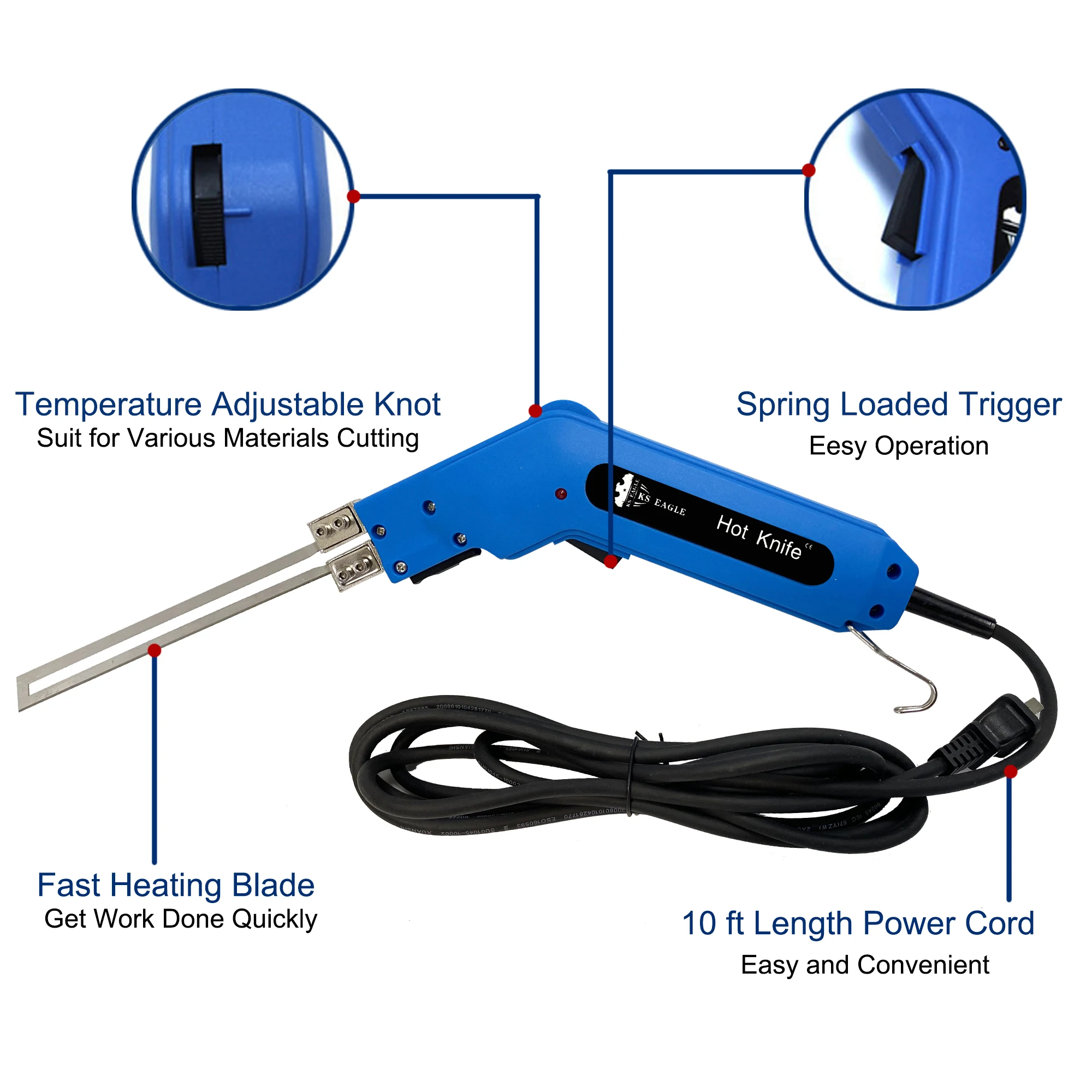 Electric Styrofoam Cutter Cutting Machine Styro Foam Cutting Knife Tool Set Alloy Portable Foam Cutting Knife Tool Heating Wire 4