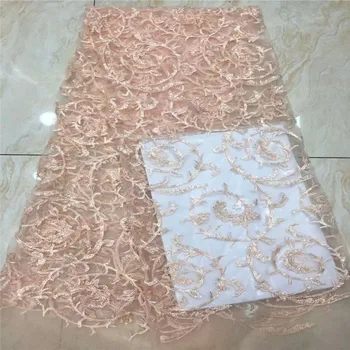 

2019 Latest French Nigerian Tulle Lace Fabric High Quality Tulle African Lace Fabric Wedding African French Tulle Laces xc82-192