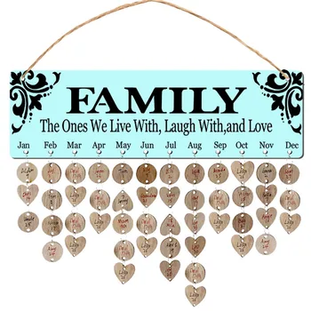 

Wooden Crafts Creative DIY Calendar Listing Birthday Party Party Decoration supplies for school office accessories Calendar