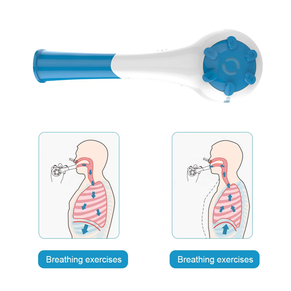 BreaThru Basic Mini Simple Spirometer Breathing Training Analyzer Improve Lung Health Portable