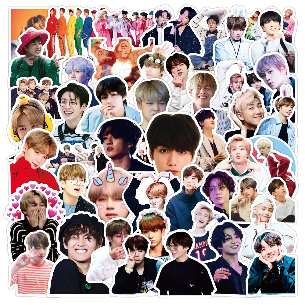 50 шт. корейские водонепроницаемые граффити наклейки Kpop Star Bangtan Boys для багажа