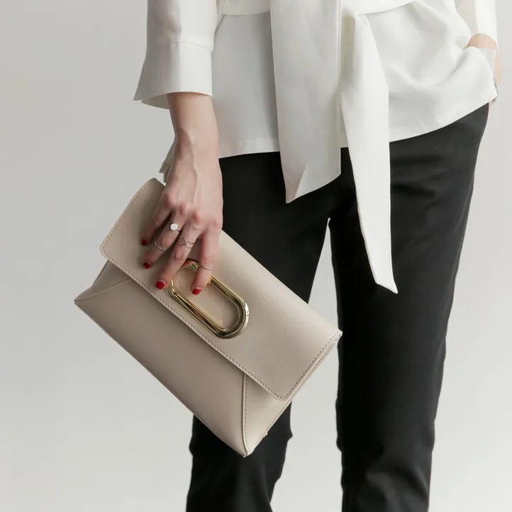 Day clutches party bag women large big envelope handbag new crossboday bag beige black