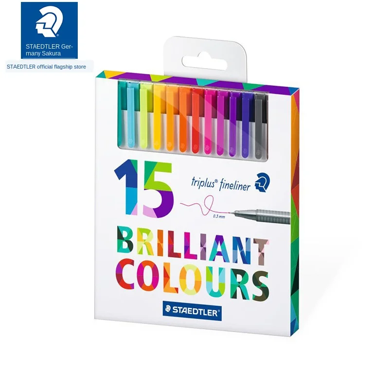 

Staedtler 334 15 Triplus Fineliner авторучки 0,3 мм маркер с металлическим плакированным наконечником цветная линейная авторучка игла авторучка гелевая авторучка 15 цветов в наборе