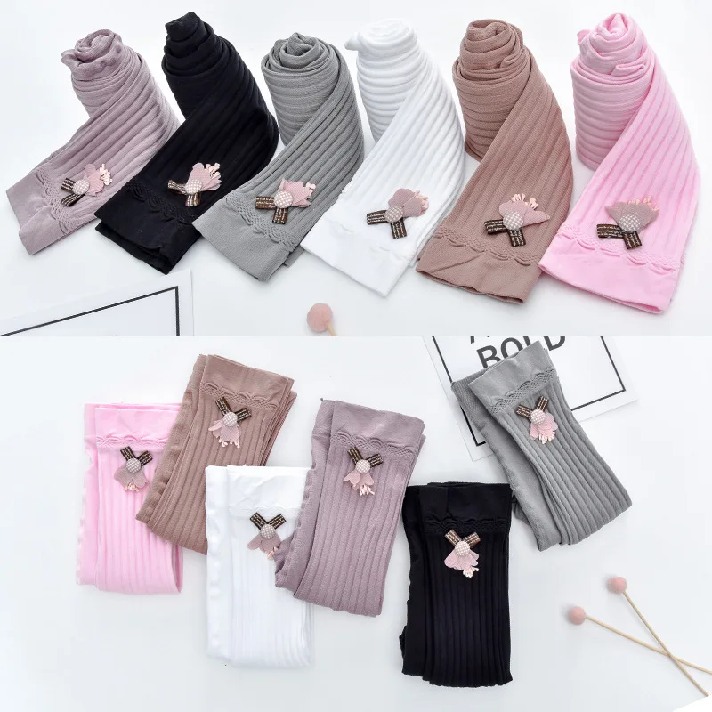 2019春秋新款潮女童打底裤 韩版儿童棉长裤 百塔中腰宝宝童装裤子