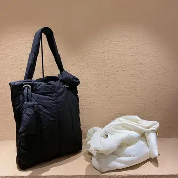 

New high quality fashion trend personality space straddle bag shoulder bag women's bag polyester silk like cotton