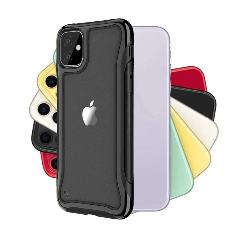 Гибридная жесткая ПК мягкая Насадка На Бампер для iPhone 6 6s 7 8 Plus Xs Max XR X 11 Pro Max прозрачная задняя Противоударная Защитная крышка