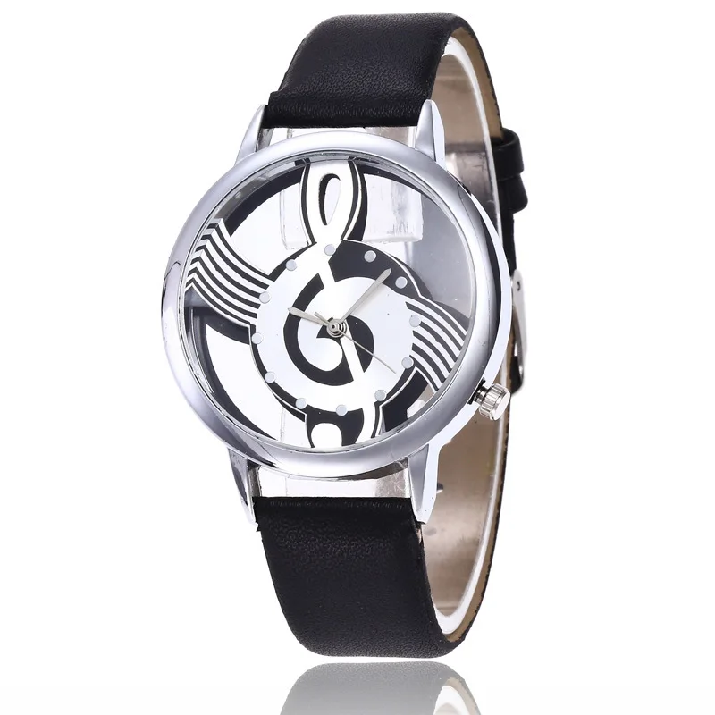 

Perspective Note Watch Double Sided Hollow Belt Couple Table Student Fashion Quartz 2019NEW Hot Personality Leather Watchband