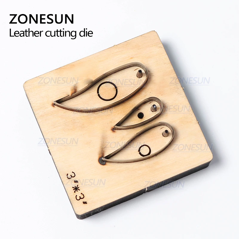 ZONESUN H6 из серии "сделай сам" резак кожа серьги штанцевый нож кожаные сандалии с вырезами в виде капель с кристаллами в форме Сталь умирает автомат для резки Пресс инструменты