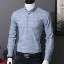 Мужские клетчатые повседневные рубашки с длинным рукавом, удобные мягкие рубашки из хлопка, стандартные рубашки с воротником на пуговицах