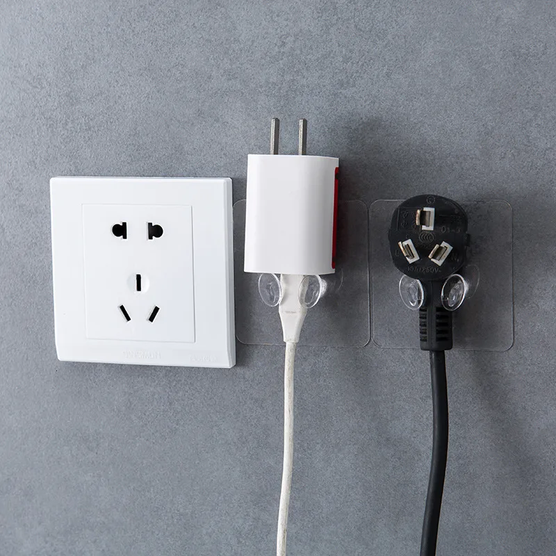 

Transparent Plug A Hook E736 Plastic Nothing Trace Brute Force Power Supply Sticking Hook Socket Wire Avoid Nail Bracket Hook