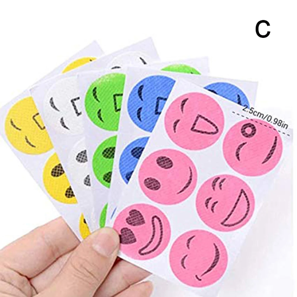 120pcs 1 комплект смайлик наклейки от комаров для детей взрослых на открытом воздухе 2019ing - Цвет: 120pcs