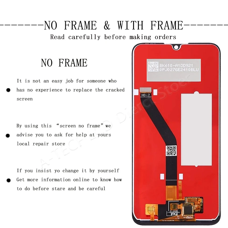 Y6 Prime lcd для huawei Y6 lcd дисплей с рамкой mrd-lx1f кодирующий преобразователь сенсорного экрана в сборе 6,09 дюймов lcd