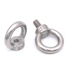 1-2PCS Lifting eye nuts/screw Ring eyebolt Ring hooking nut screws M3 M4 M5 M6 M8 M10 M12 304 Stainless steel