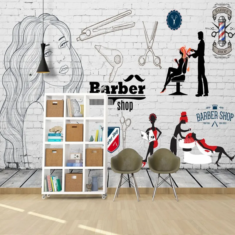 

Drop Ship photo Wallpaper 3D Stereo Retro Nostalgic Beauty Salon Tooling Background Wall Lobby Mural Custom Wallpaper
