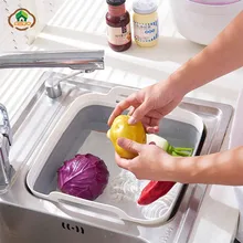 MSJO кухонная складная корзина для чистки овощей фруктов силиконовая корзина для хранения мытья инструмент для чистки кухни туристический Домашний Органайзер