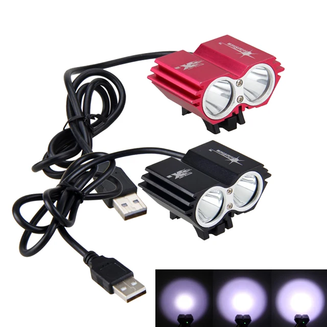 US $8.86 Waterproof USB Bike Light 8000LM 2 X T6 LED Front Bicycle Headlight Dual Lamps for Cycling No Batte