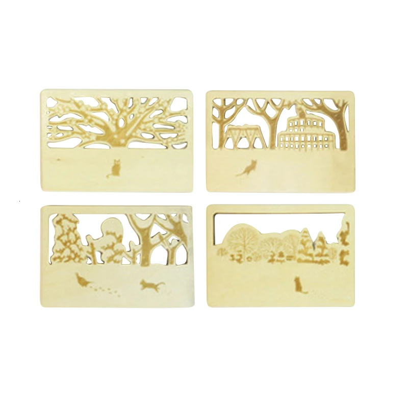 

Originality Forest Story Woodiness Hollow Out Postcard Kitty Theme Diy Hollow Out Postcard