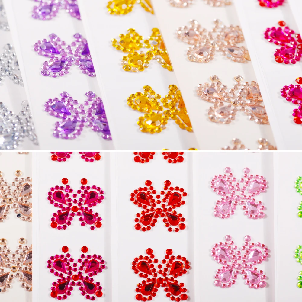 Self-adhesive Rhinestone Sticker Bling Craft Jewels Crystal Gem Stickers,  Assorted Size, 5 Sheets (Multicolor 3) - AliExpress