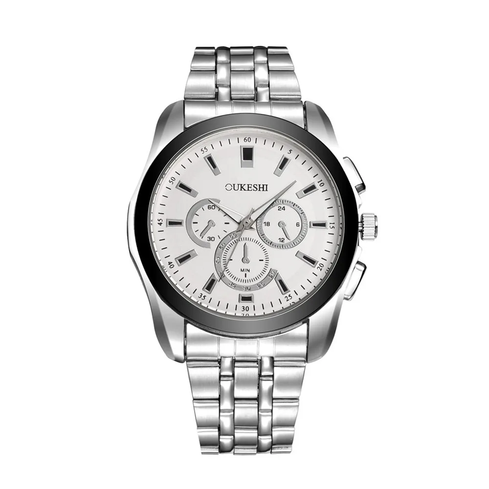 

Oak Shi Brand Watch Men's Fashion Large Dial Black And White with Pattern Clean Steel Multi-Waterproof MEN'S Watch a Generation