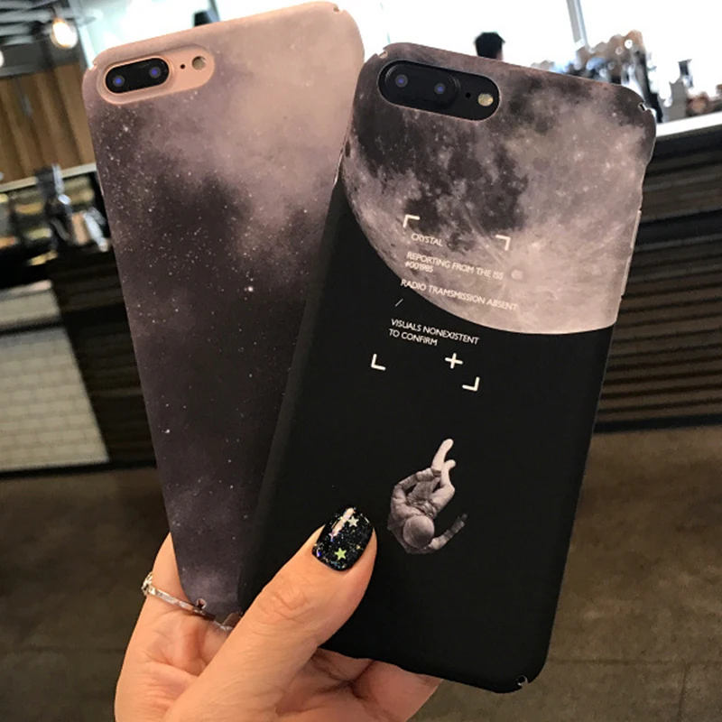 

Simple Star Scrub Black Phone Case for iPhone 6 6s 7 8 Plus X Xs XR Xs Max Hard PC Back Cover