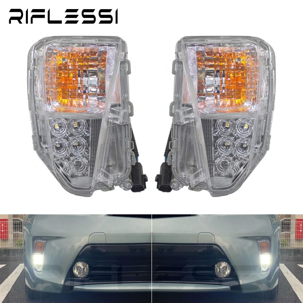 2x12 В для Toyota Prius светодиодные дневные ходовые огни XW30 ZW30 2012-2015 указатели поворота