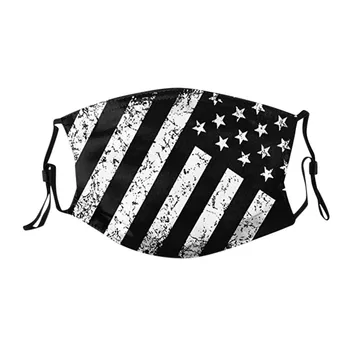 

Independence Day Adults Maske Adjustable Dustproof Windproof Half Face Maska Star Stripe Washable Cotton Face Cover Mascherina