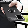 KEYSION Ring Phone Case for Samsung S20 Ultra S10 Note 10 Plus Shockproof Cover for Samsung A51 A71 A70S A50 A40 A30 20 10 M30S ► Photo 1/6