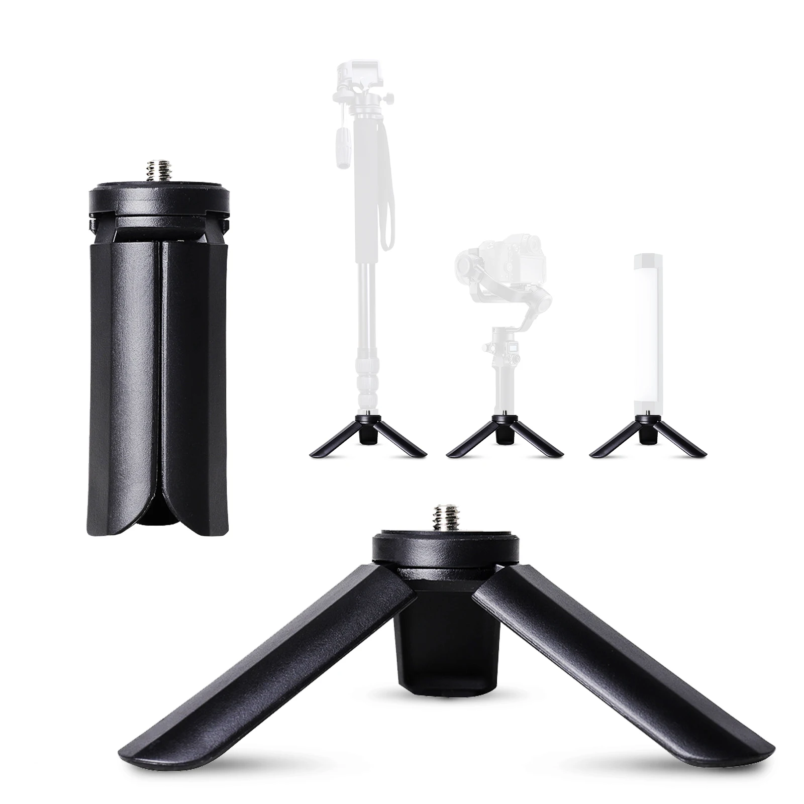 Mini Tripod Portable Mini Table Tripod Stand Desk Tripod with 1/4'' Screw Suitable for Camera Video Light Panel Ring Light LUXCEO P200 Q508A camera tripod,metal mini tripod stand,camera tripod mount