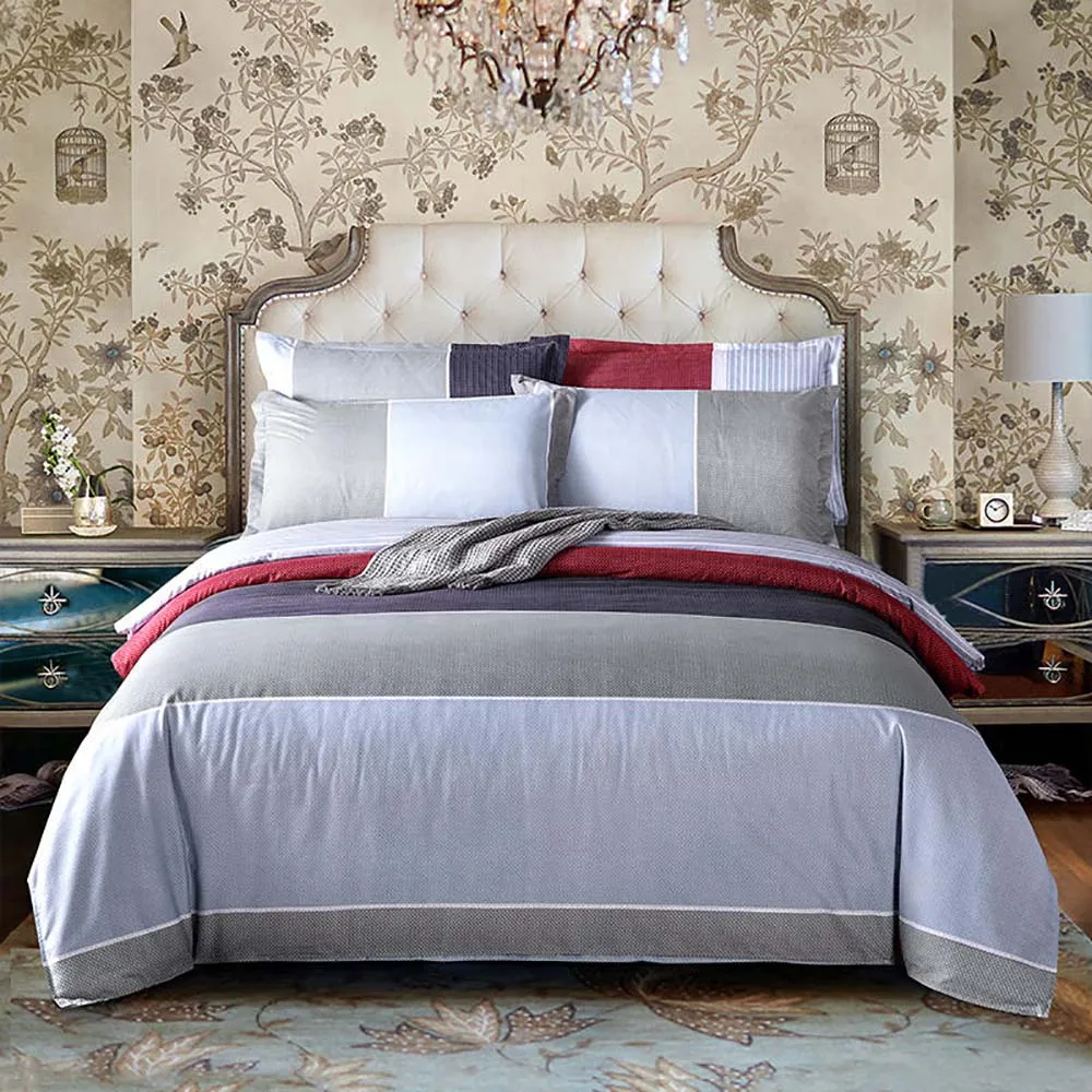 Silver Bedding Set Thumпостельные принадлежности милый комплект постельного белья с принтом кроликов король размер мультфильм милый пододеяльник решетка Королева Полный Твин один уникальный дизайн - Цвет: Silver Bedding Set