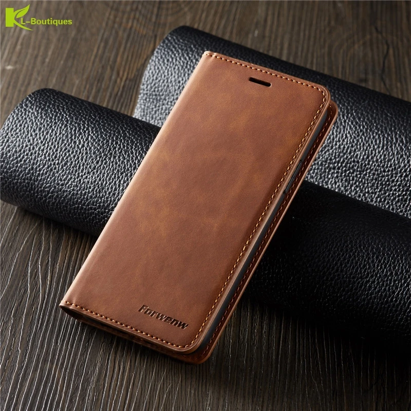 Магнитный флип чехол для iPhone 11 Pro X XR XS Max 8 7 6s Plus SE 2020 роскошный кожаный с