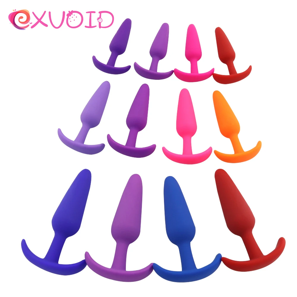 EXVOID Butt Plug Vagina Anus Dilator Silicone Anal Beads Anal Plug G Spot Massager Анальные секс-игрушки для женщин случайного цвета