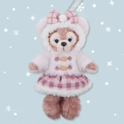 Светло-красный Duffy медведь друг шеллимей желатони кошка Стелла Лу веселый зимний праздник ремень Костюм плюшевая игрушка брелок Рождество - Цвет: Светло-красный