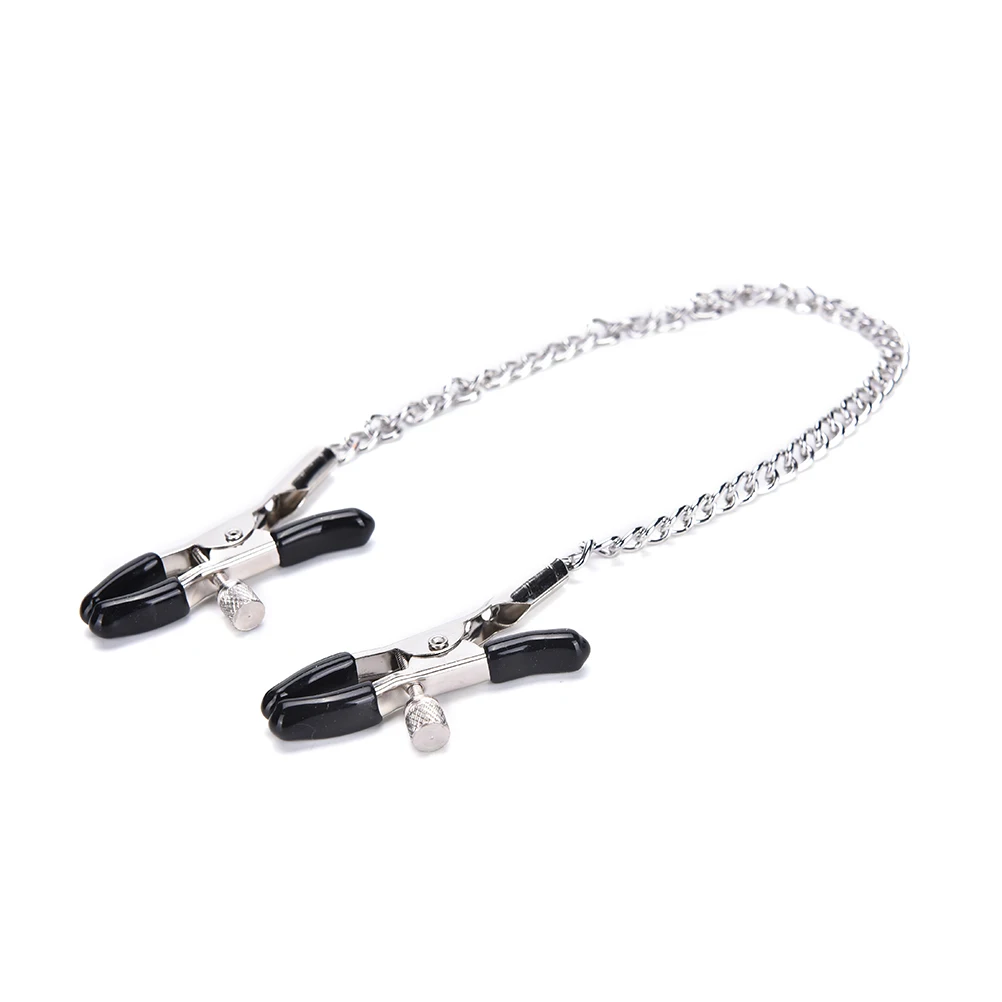 Hot Sale 1Pc Sexy Women Metal Nipple Clamps with 35cm Chain nipple Products for Couple