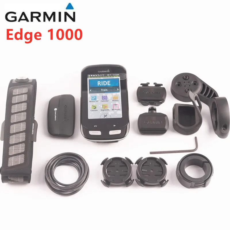  Garmin Edge 1000 GPS bike bicycle Cycling Computer & Extension Mount ANT+ Speed Cadence Dual Sensor
