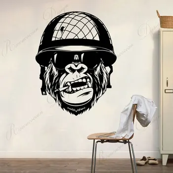 

Cool Gorilla Soldiers Vinyl Wall Sticker Home Decor For Kids Room Boy Bedroom Game Decals House Decoration Mural Wallpaper 4194